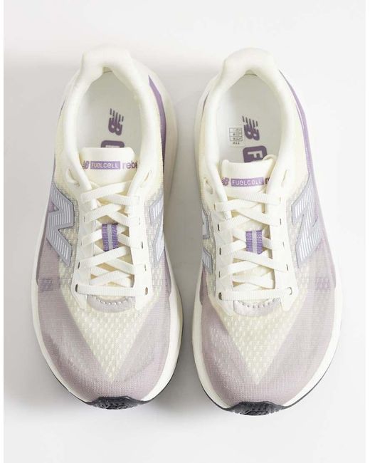New Balance White Fuelcell Rebel V5 Womens Running Trainers