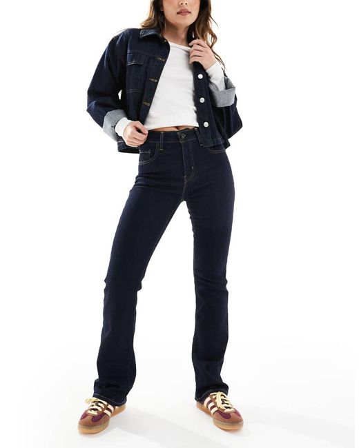 Levi's Black 725 Bootcut High Rise Jeans