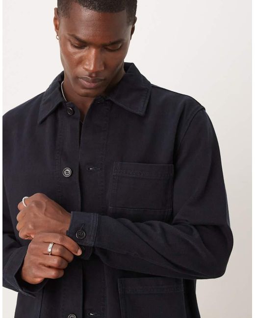 ARKET Overshirt Van Zuiver Katoen in het Black voor heren