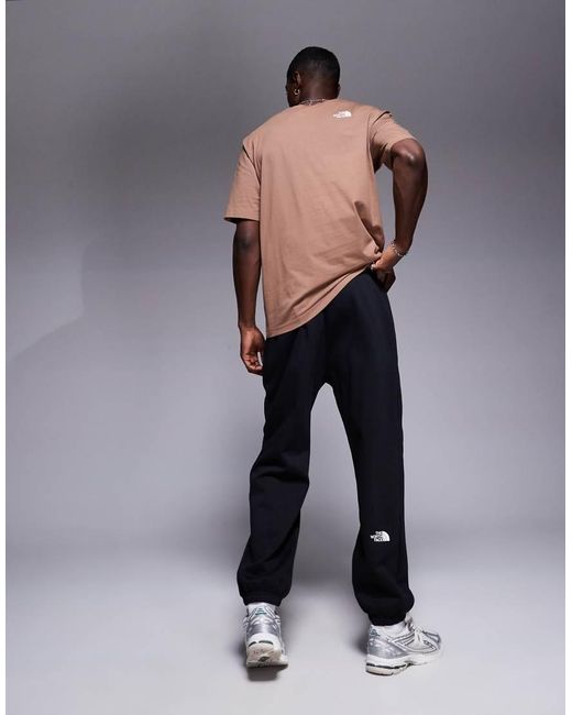 The North Face Black Essential Logo Oversized Joggers for men