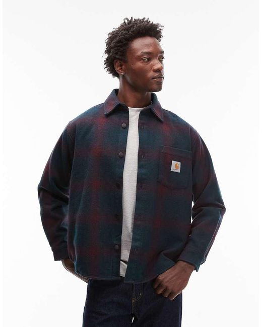 Carhartt Blue Brennan Shirt Jacket for men