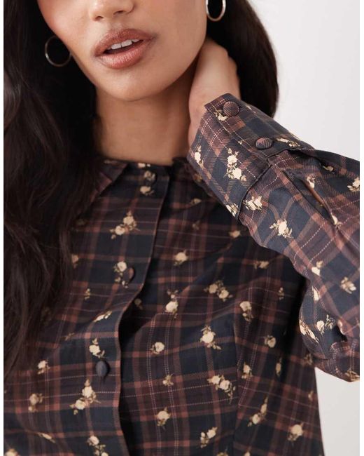 Miss Selfridge Multicolor Drop Waist Shirt Dress
