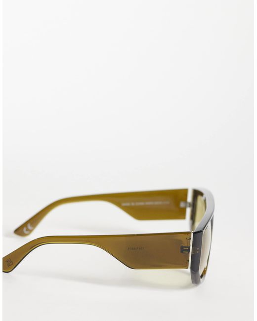 ASOS Natural Oversized Angular Aviator