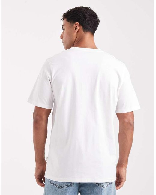Jack & Jones White Relaxed T-shirt With Originals Print for men
