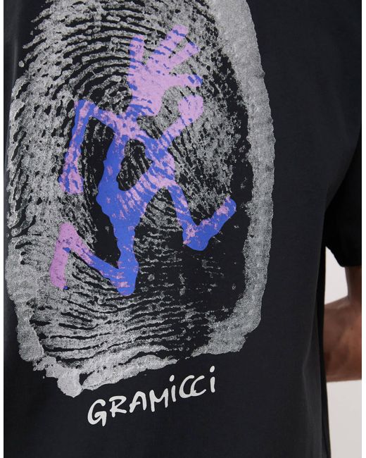 Gramicci Black Thumbprint Graphic T-shirt for men