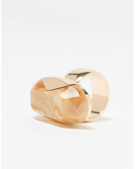 ASOS Ring Met Xl Hars Steen in het Natural