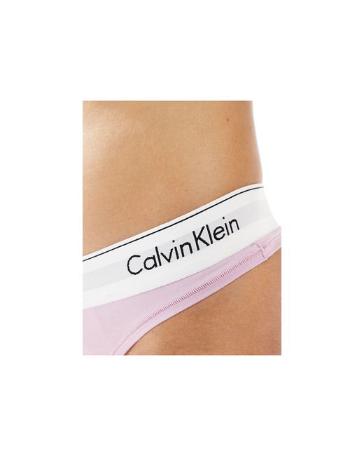Calvin Klein Purple Modern Cotton High Waist Thong