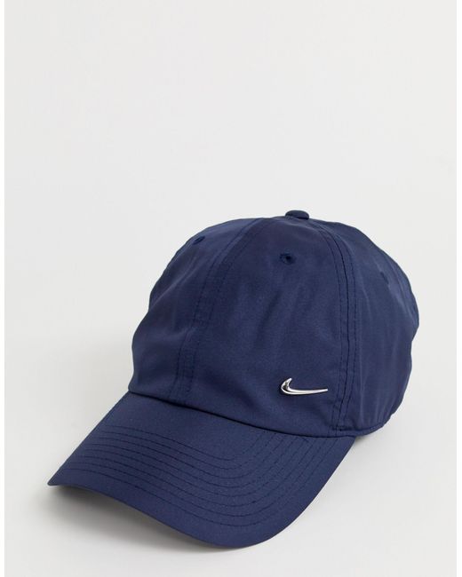 Nike Synthetic Metal Swoosh Cap in Navy (Blue) for Men | Lyst Australia
