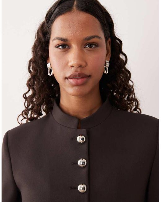 Mango Utility High Neck Jacket in Black | Lyst UK