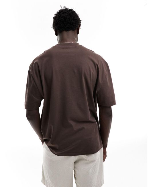 ASOS – oversize-t-shirt in Brown für Herren