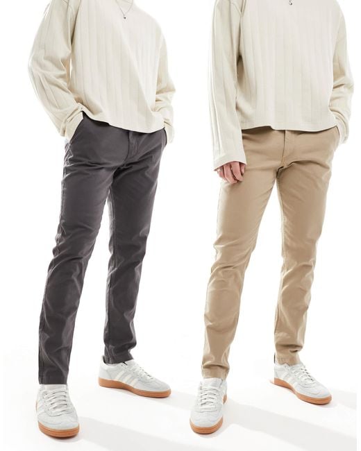 Jack & Jones White 2 Pack Chinos for men