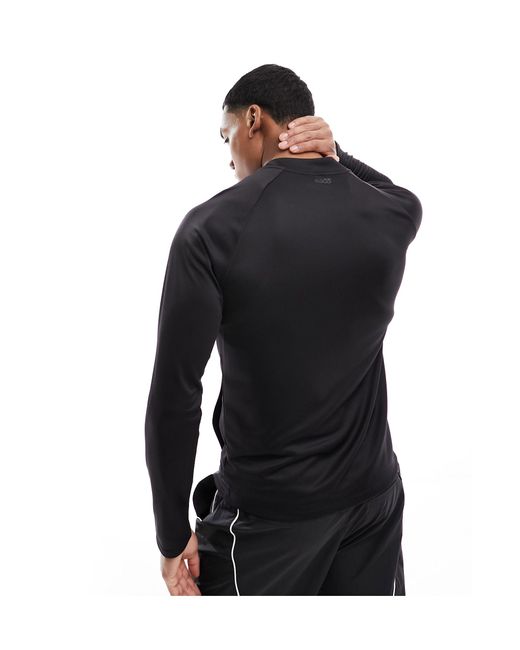 Giacca slim sportiva da allenamento a maniche lunghe con zip nera di ASOS 4505 in Black da Uomo