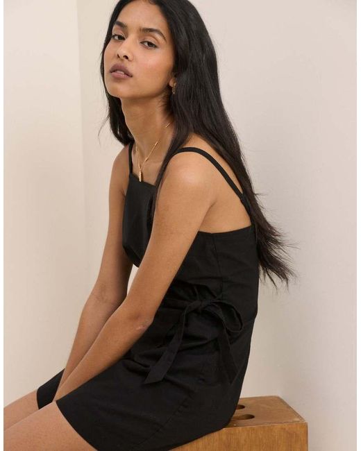 Nobody's Child Black Wrap Kourtney Mini Dress