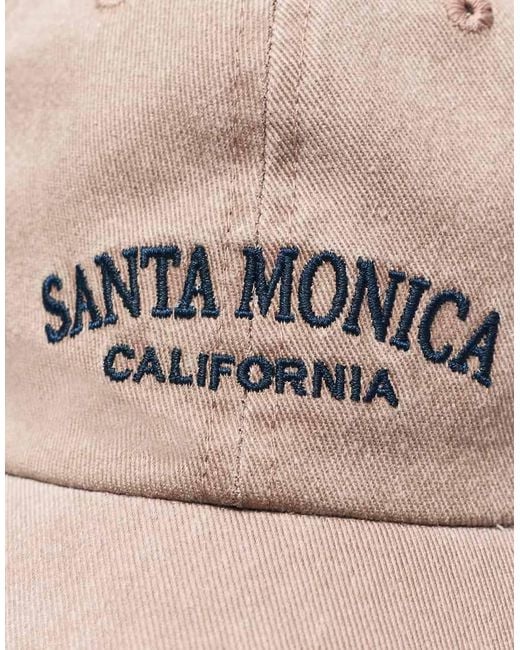 Pull&Bear Gray Santa Monica Graphic Cap