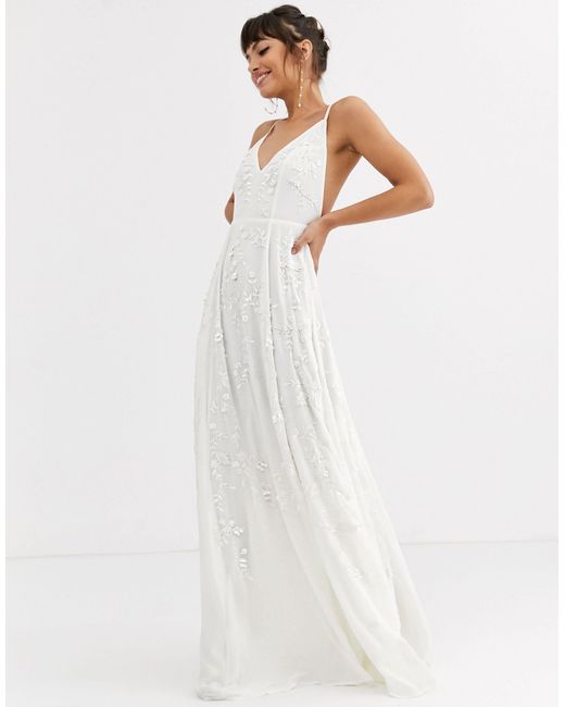 asos sequin wedding dress