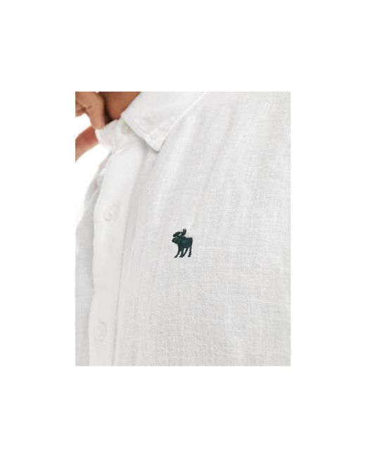 Camicia comoda di Abercrombie & Fitch in White da Uomo