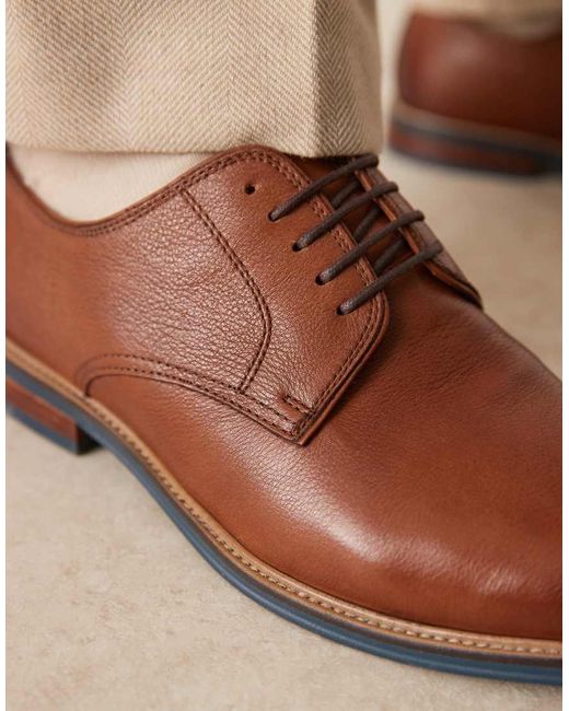 Dune Brown Stanley Brogues for men