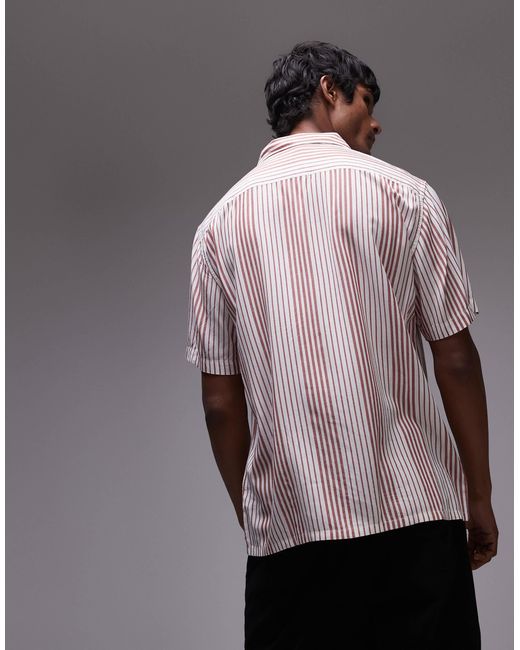 Classic camper - chemise rayée à manches courtes avec col à revers Levi's pour homme en coloris Red