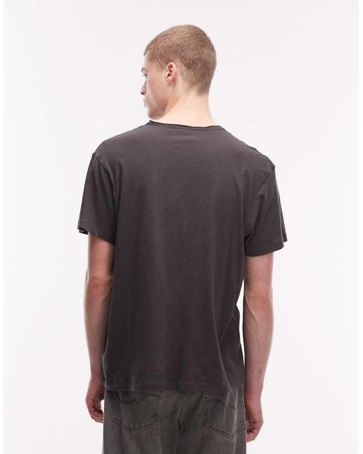 AllSaints Black Sabre Graphic Logo T-shirt With Back Print for men