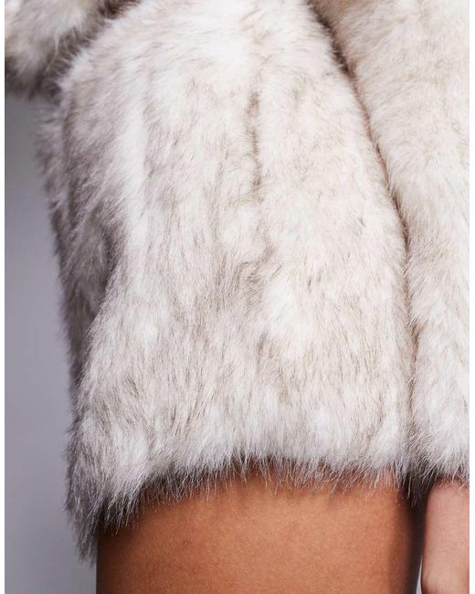 ASOS Gray Co-Ord Faux Fur Hot Pant