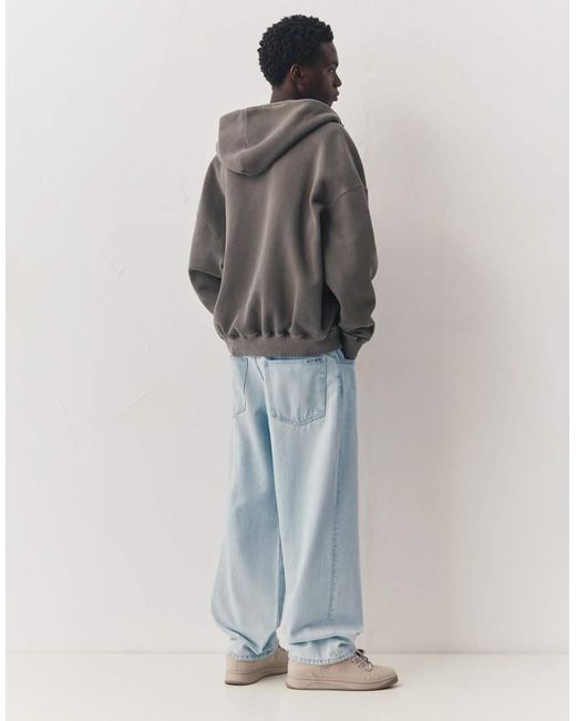 Pull&Bear Blue Relaxed Fit baggy Jeans for men
