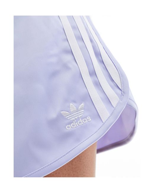 Adidas Originals Blue Three Stripe Sprinter Shorts