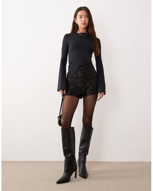 Never Fully Dressed Natural Sequin Hotpant