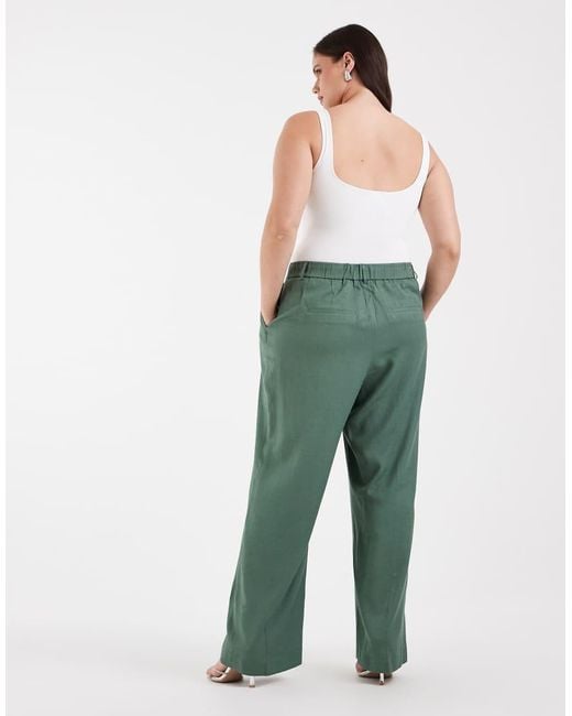 Vero Moda Green Wide Leg Tailored Pants
