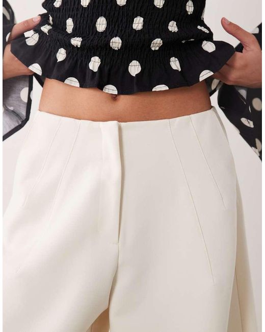 ASOS White Clean Waistband Oversized Tailored Barrel Trouser