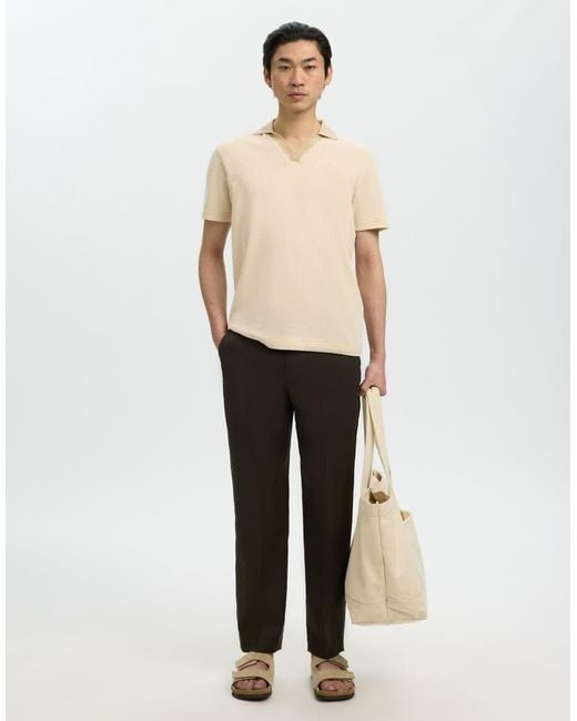 SELECTED Natural Polo Shirt for men