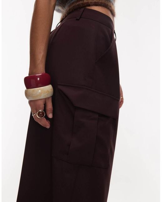 Pantaloni Cargo A 3/4 Sartoriali Color Prugna di ASOS in Purple