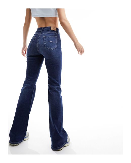 Tommy Hilfiger Blue – sylvia – ausgestellte jeans mit hohem bund