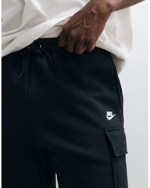 Nike White Club Fleece Cargo Shorts for men