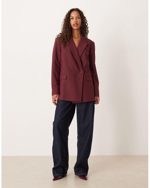 ASOS Red Double Breasted Blazer