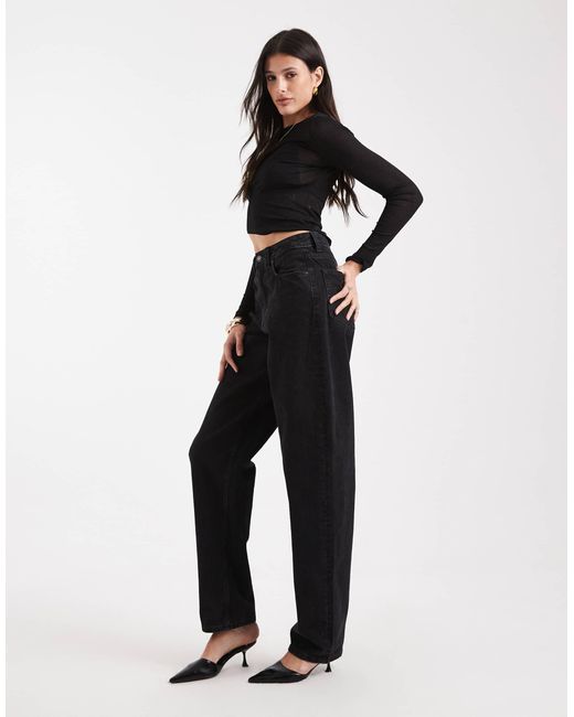 ASOS Blue Asos Design Tall Slim Barrel Leg Jeans