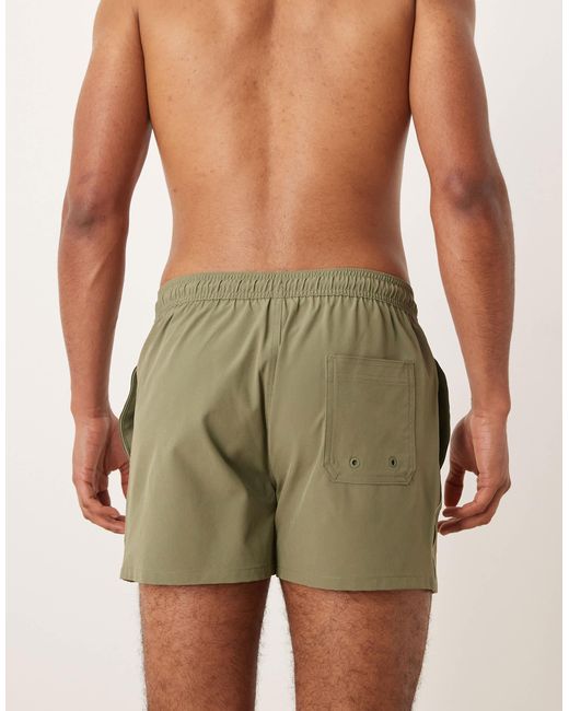 Calvin Klein Green Side Script Logo Drawstring Swim Shorts for men