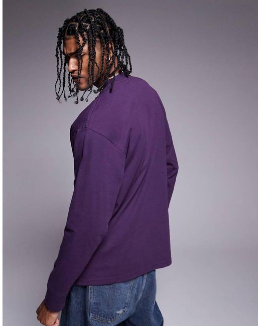 Carhartt Purple American Script Long Sleeve T-shirt for men
