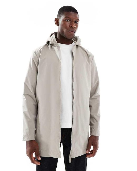 Brave Soul Natural Zip Through Collared Jacket With Pocket Detail for men