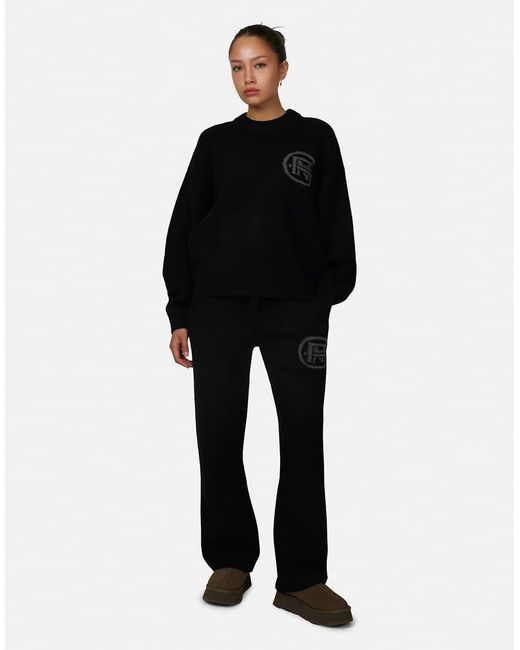 Good For Nothing Black Relaxed Knitted Sweatshirt