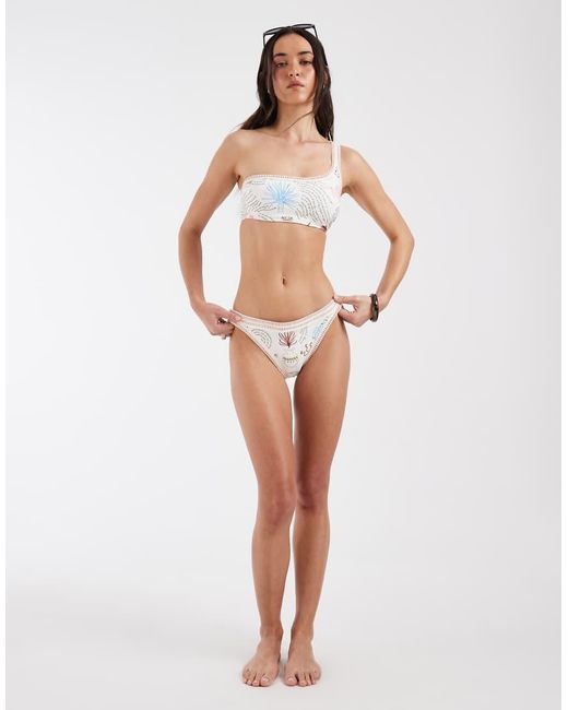 Never Fully Dressed White High Leg Bikini Bottoms Co-Ord