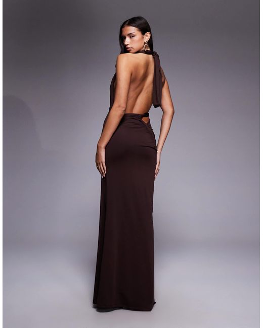 tfnc bridesmaid exclusive multiway maxi dress in grey Hattie Dress - Midnight, AU/UK 12