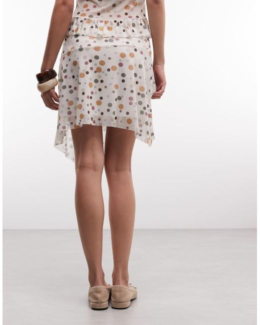 Reclaimed Vintage White Asymmetrical Mini Skirt