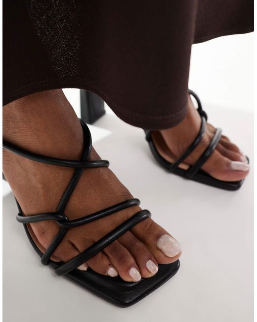 New Look Black New Look Twist Knot Block Heeled Sandals