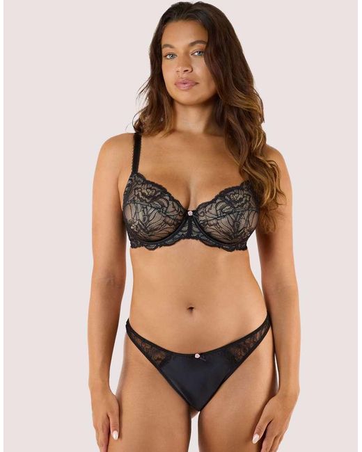 Playful Promises Black Idol Lace Thong