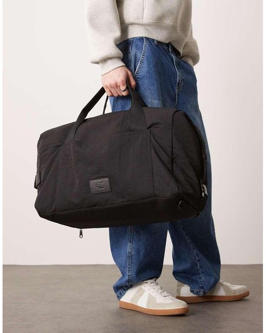 Calvin Klein Blue Nylon Large Weekend Bag for men