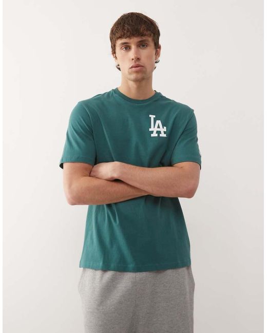 KTZ Green La Dodgers Graphic Regular Fit T-Shirt With Back Print for men