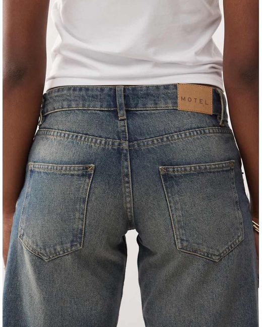 Motel Blue Low Rise Parallel Jeans