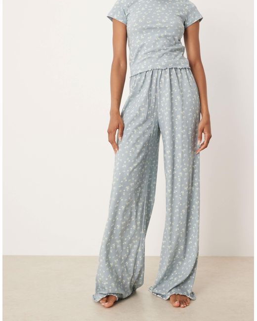 ASOS White Asos design tall – mix & match – pyjama-hose