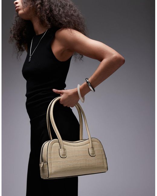 TOPSHOP Black – simba – strukturierte schultertasche