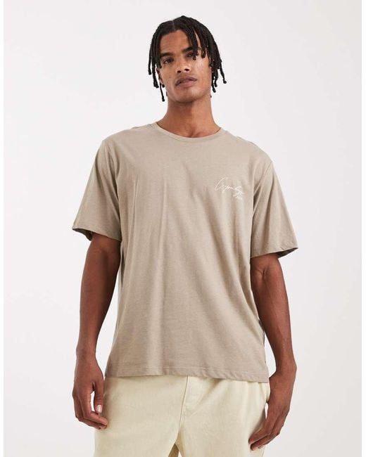 JJ Rebel Natural T-shirt With Back Print for men
